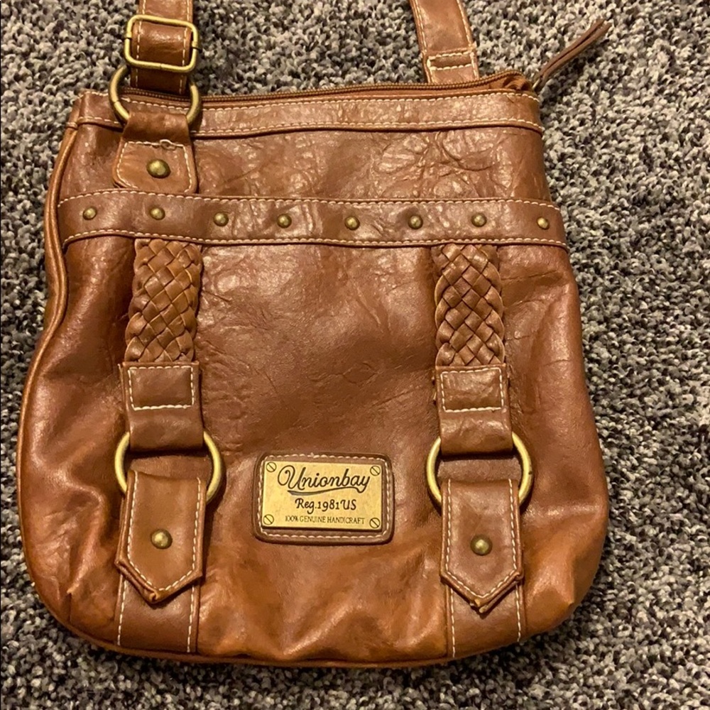 Brown cross body purse